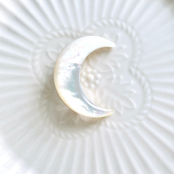Pure Shell Moon Brooch