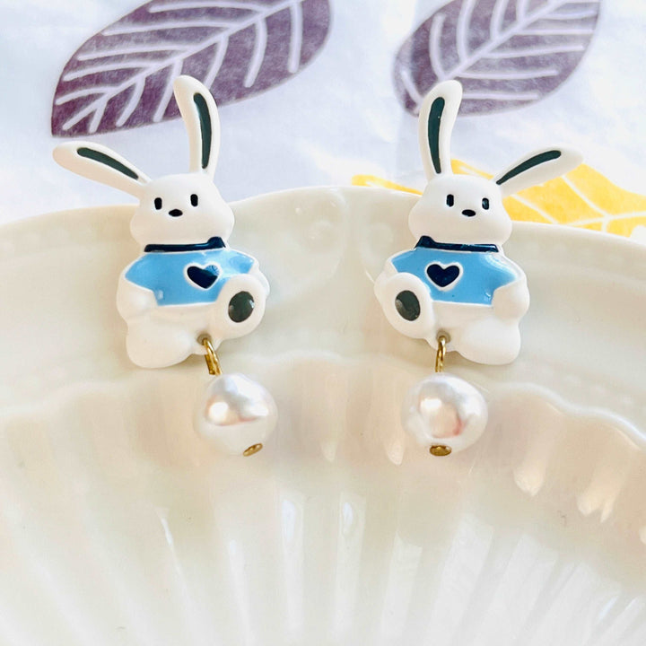 Rabbit In Sweatshirt Earrings