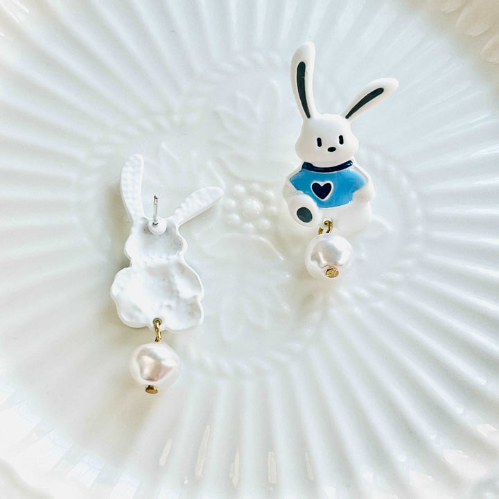 Rabbit In Sweatshirt Earrings