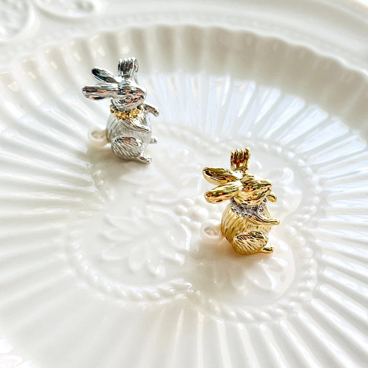 Rabbit Pearl Tail Brooch - Natural Bunny Accessories