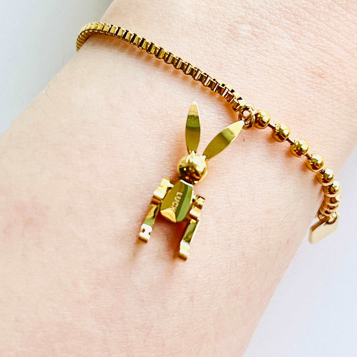 Rabbit Robot Pendant Bracelet