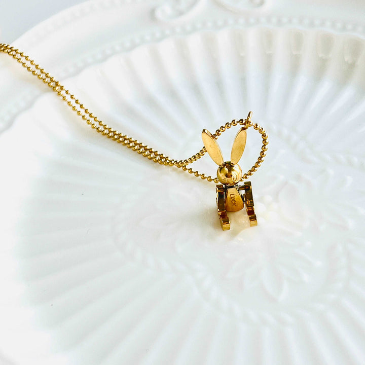 Rabbit Robot Pendant Necklace