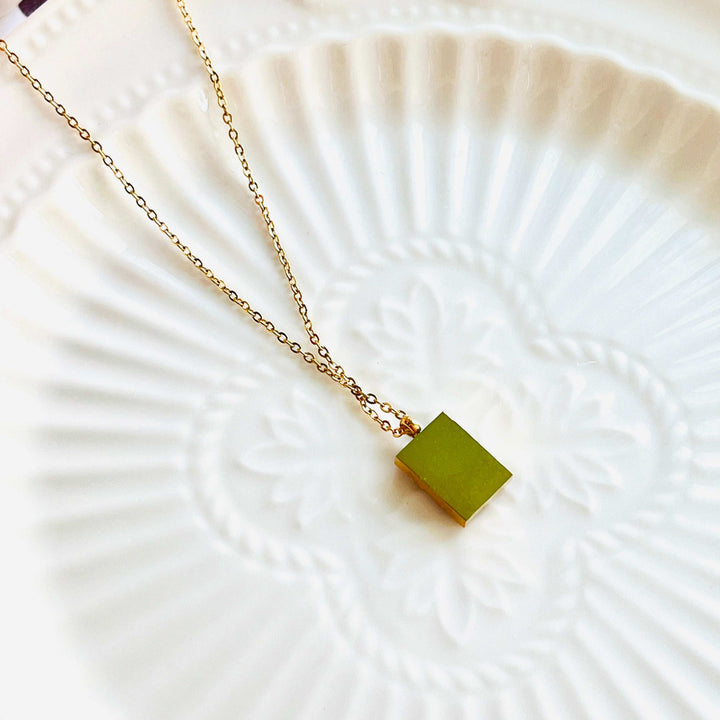 Rectangle Blue Lapis Lazuli Necklace