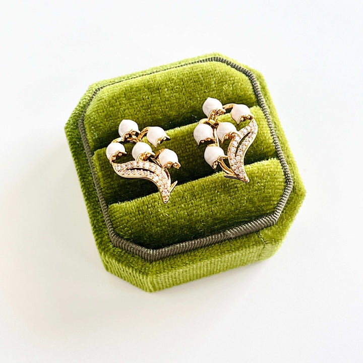 Retro Lily Of The Valley Stud Earrings