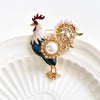Retro Rooster Brooch