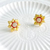 Retro Shinning Sunflower Stud Earrings