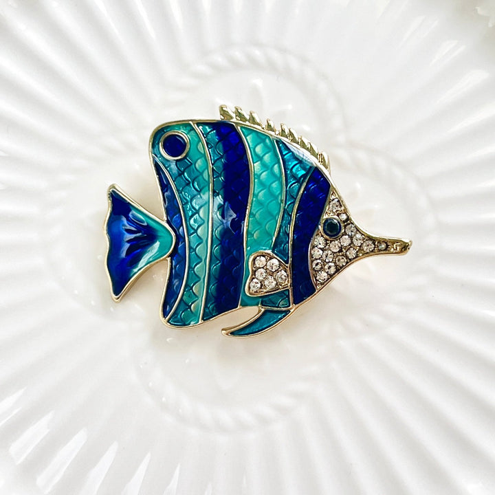 Retro Tropical Fish Brooch - Natural Bunny Accessories
