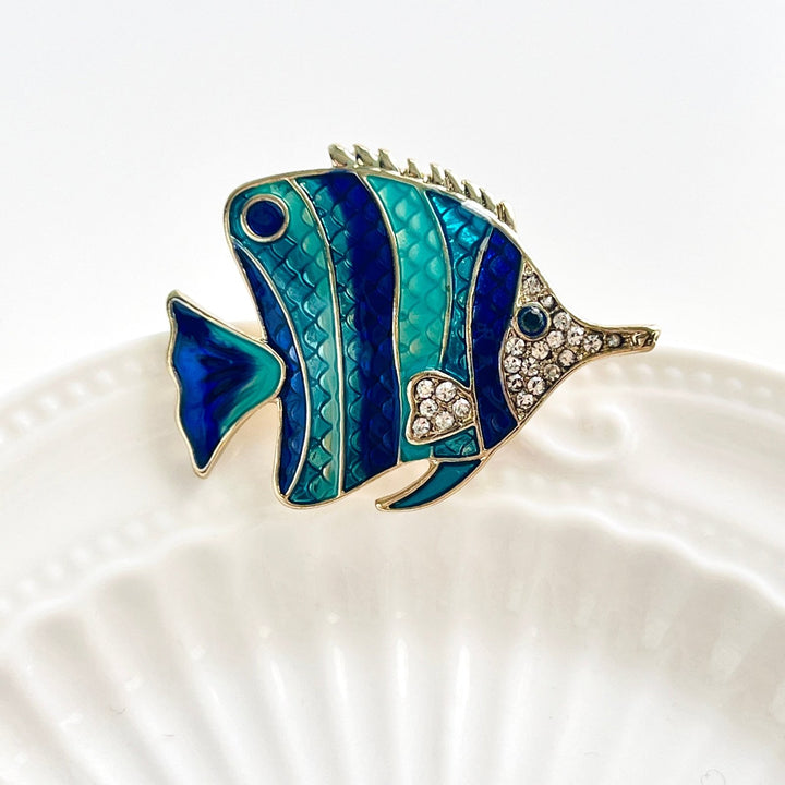 Retro Tropical Fish Brooch - Natural Bunny Accessories
