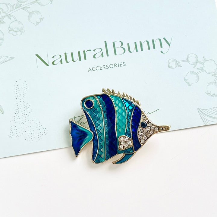 Retro Tropical Fish Brooch - Natural Bunny Accessories