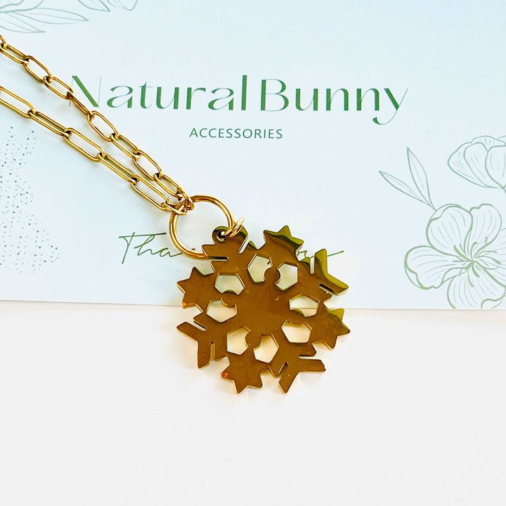 Romantic Snowflake Long Necklace