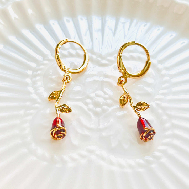 Rose Drop Earrings