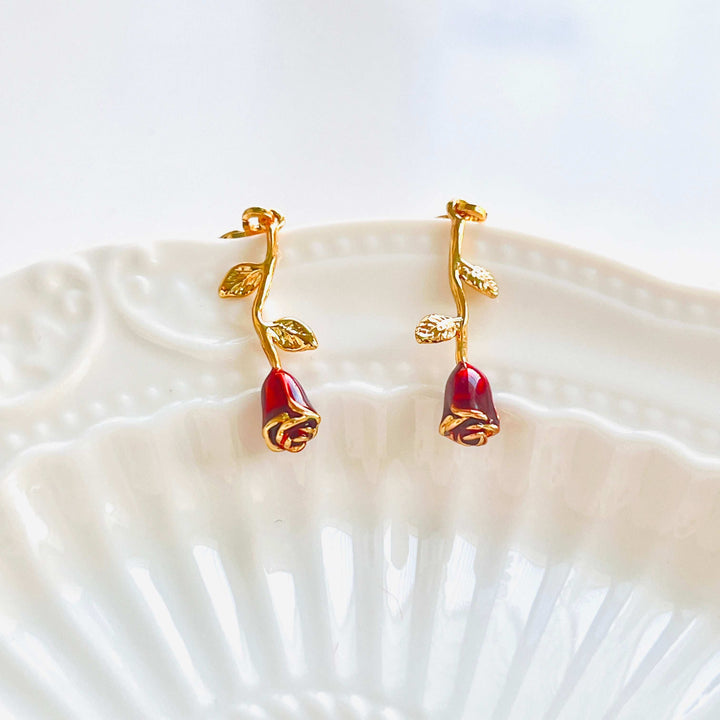 Rose Drop Earrings