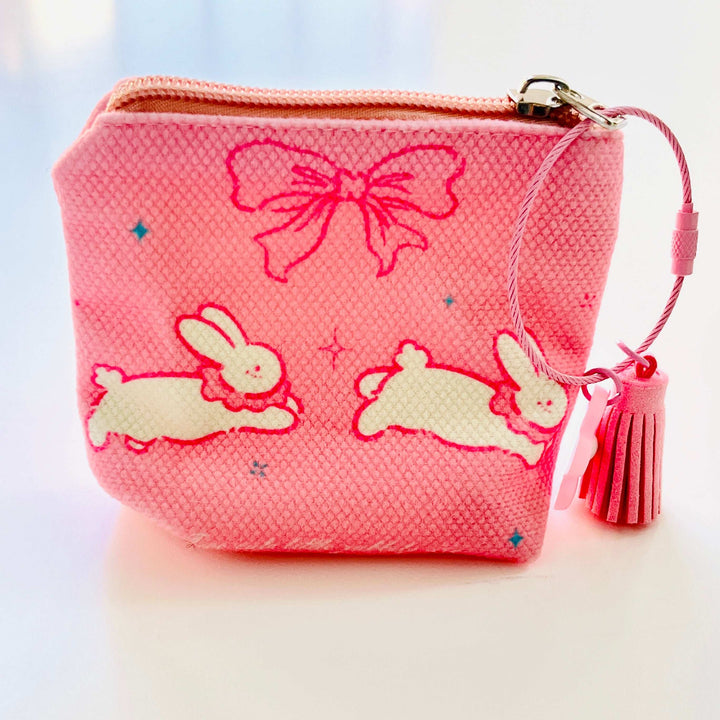 Running Rabbit Mini Pouch | Coin Purse | Earbuds Case