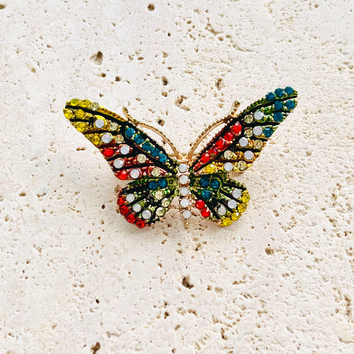 Shinning Rhinestones Butterfly Brooch