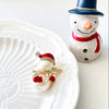 Snowman Holding A Broom Brooch