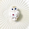 Snowy Owl With Letter Brooch