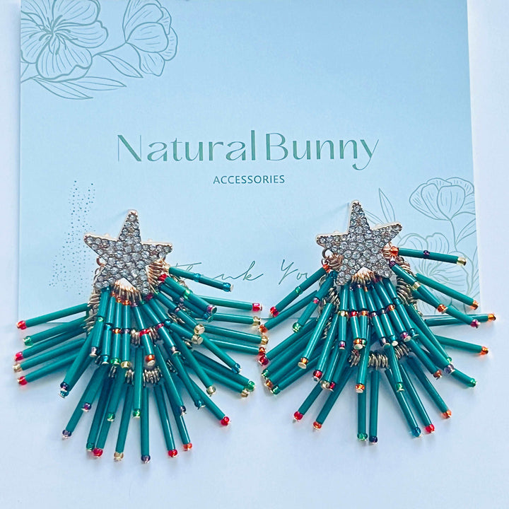 Star Christmas Tree Earrings / Necklace Set