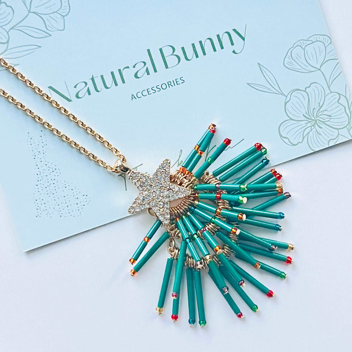 Star Christmas Tree Earrings / Necklace Set