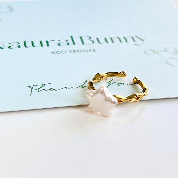 Star Pearl Open Ring