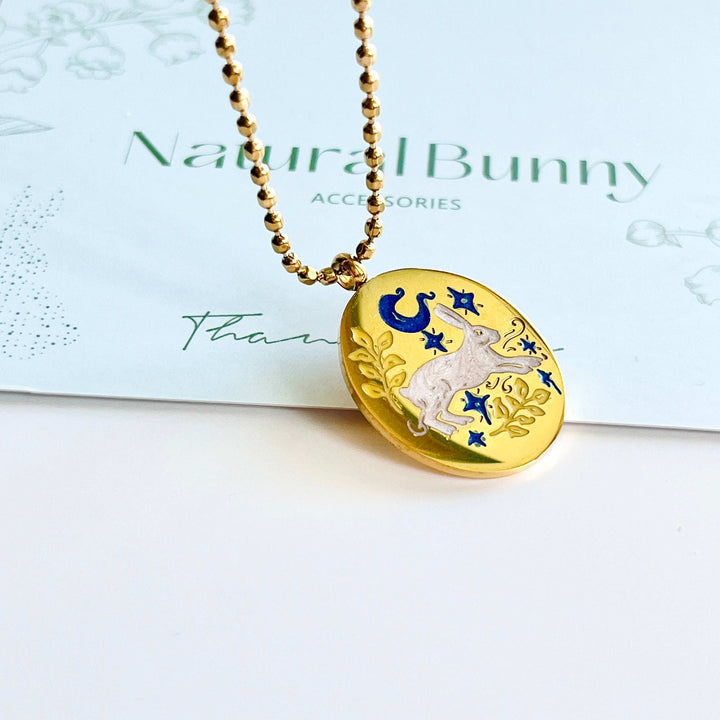 Starry Rabbit Charm Necklace