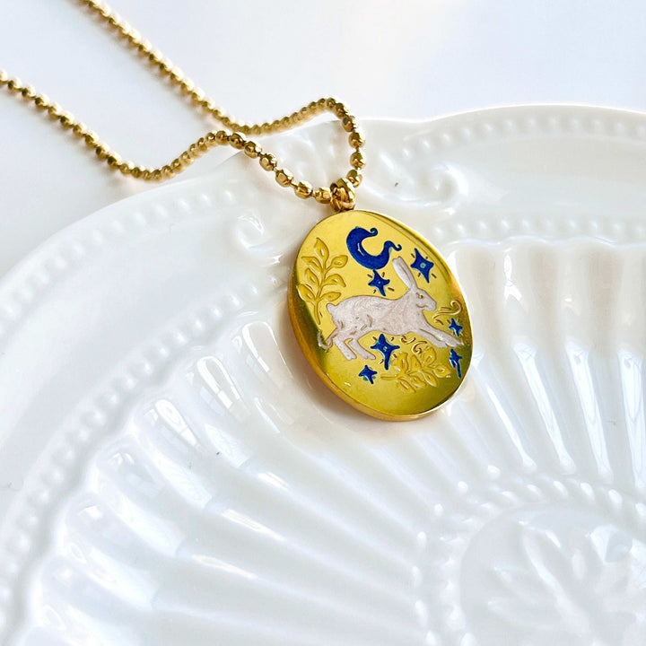 Starry Rabbit Charm Necklace