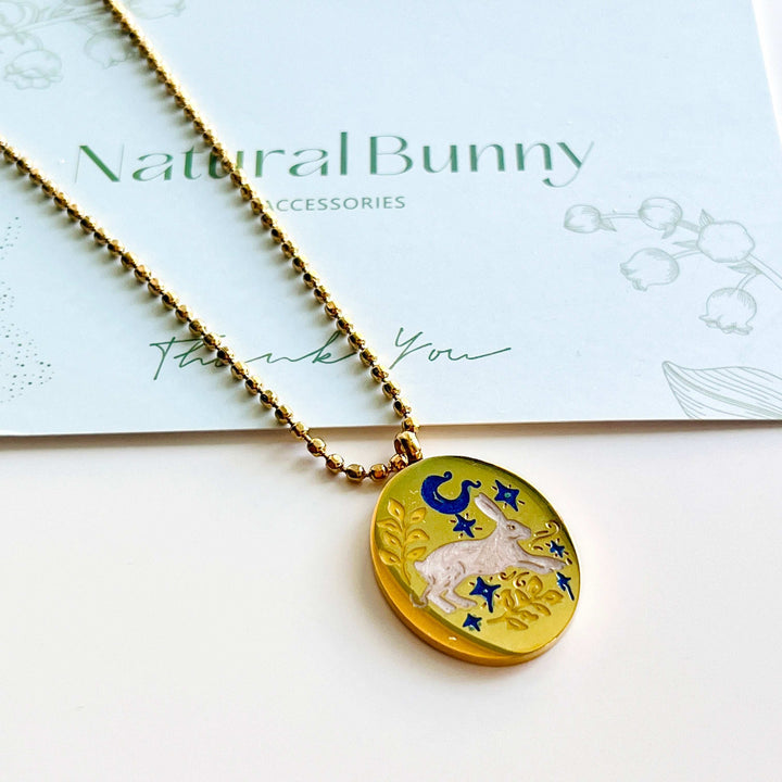 Starry Rabbit Charm Necklace
