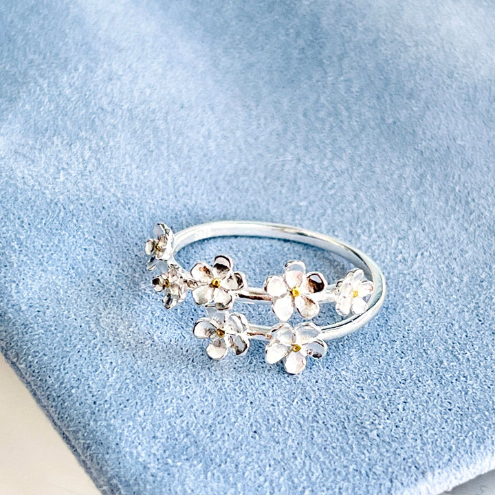 Sterling Silver Forget-me-not Ring