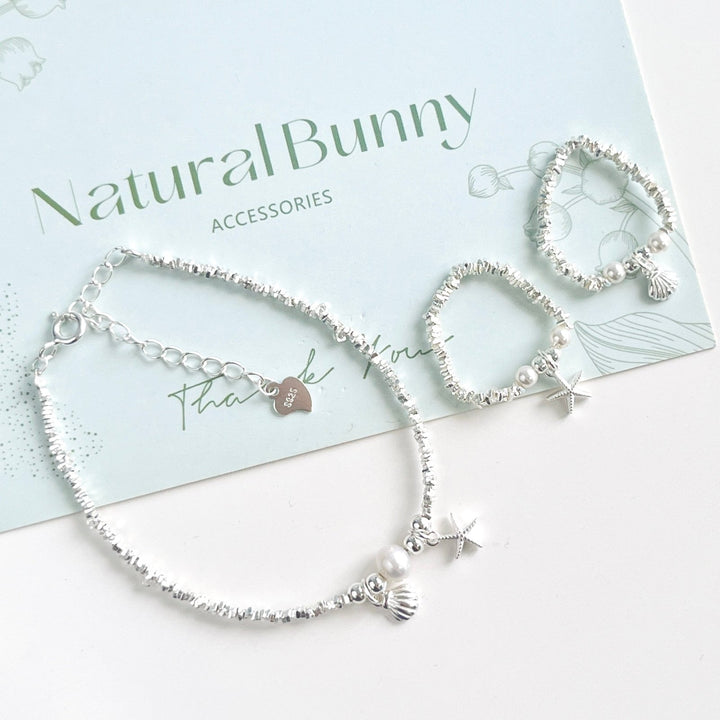 Sterling Silver Starfish Ring | Shell Ring - Natural Bunny Accessories