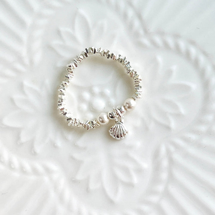 Sterling Silver Starfish Ring | Shell Ring - Natural Bunny Accessories