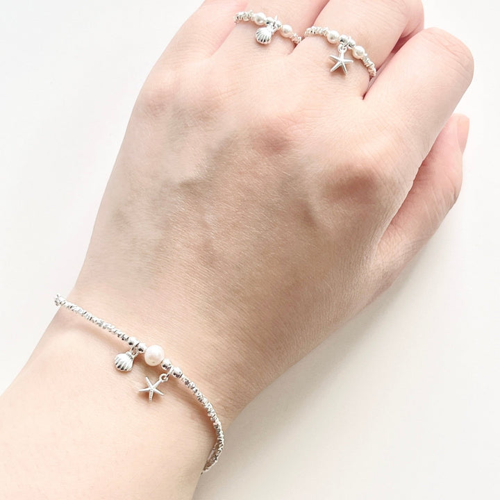 Sterling Silver Starfish Ring | Shell Ring - Natural Bunny Accessories