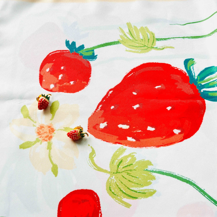 Strawberry and Flower Square Scarf
