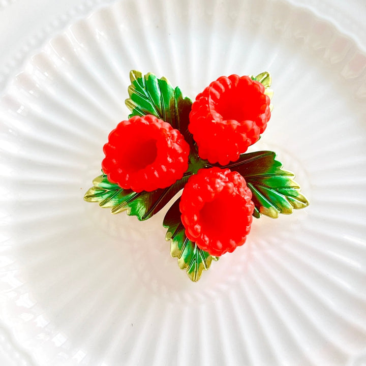 Sweet Raspberry Brooch - Natural Bunny Accessories