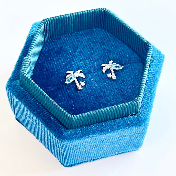Tiny Coconut Tree Stud Earrings - Natural Bunny Accessories