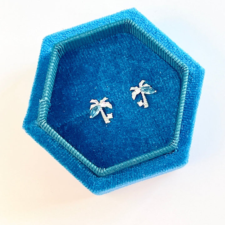 Tiny Coconut Tree Stud Earrings - Natural Bunny Accessories