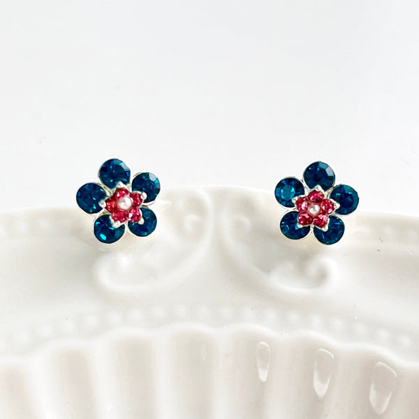 Tiny Forget Me Not Stud Earrings