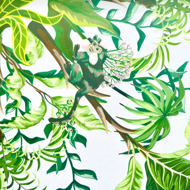 Tropical Flamingo Print Silk Scarf - Natural Bunny Accessories