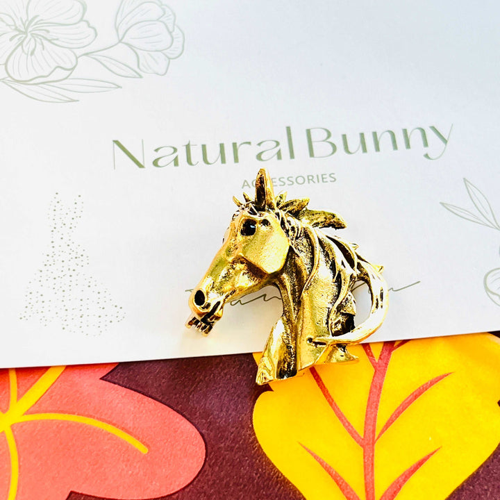 Vintage Horse Head Brooch Pin