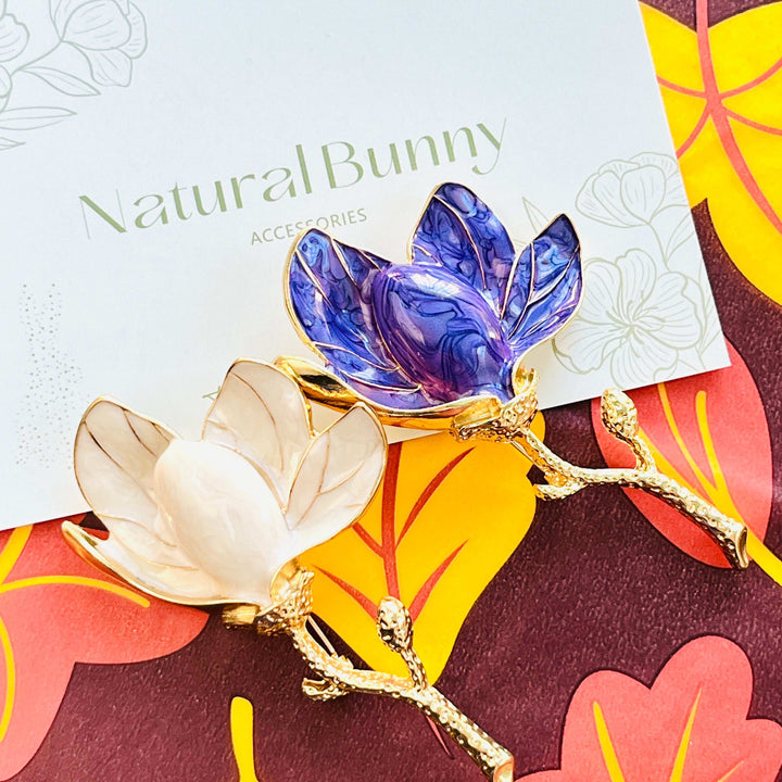 Vintage Magnolia Flower Brooch