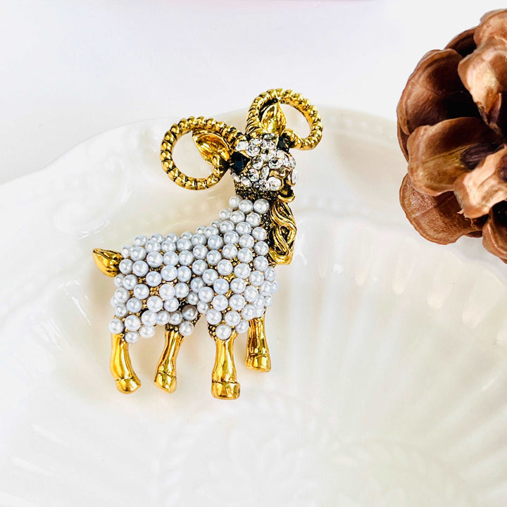 Vintage Mountain Sheep Brooch