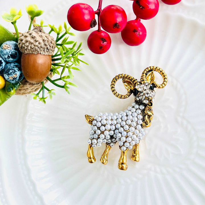 Vintage Mountain Sheep Brooch