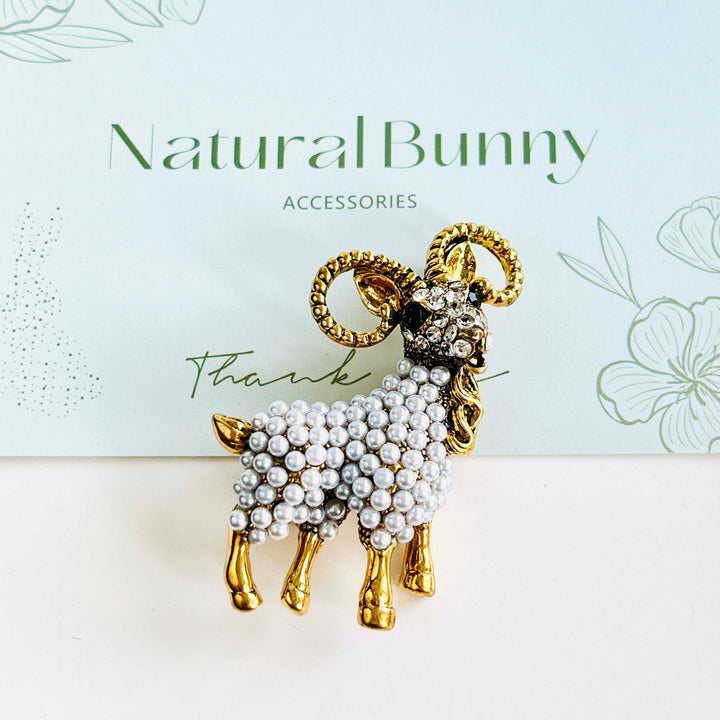 Vintage Mountain Sheep Brooch