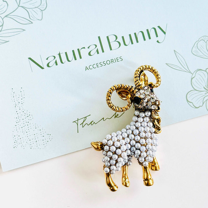 Vintage Mountain Sheep Brooch