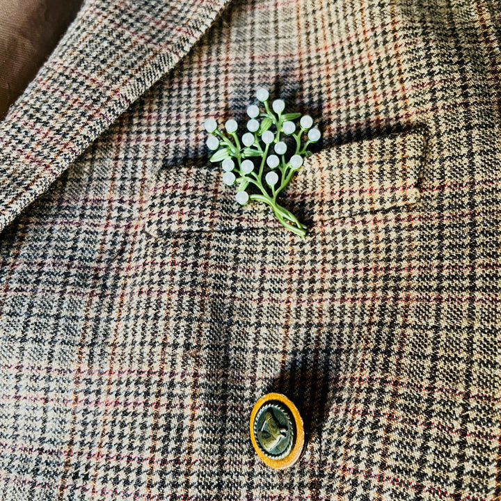 Vintage Pearl Botanical Brooch