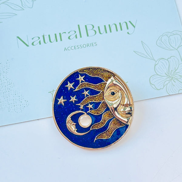 Broche del sistema solar vintage