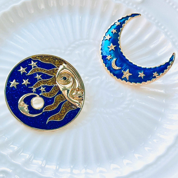 Blue Moon Brooch
