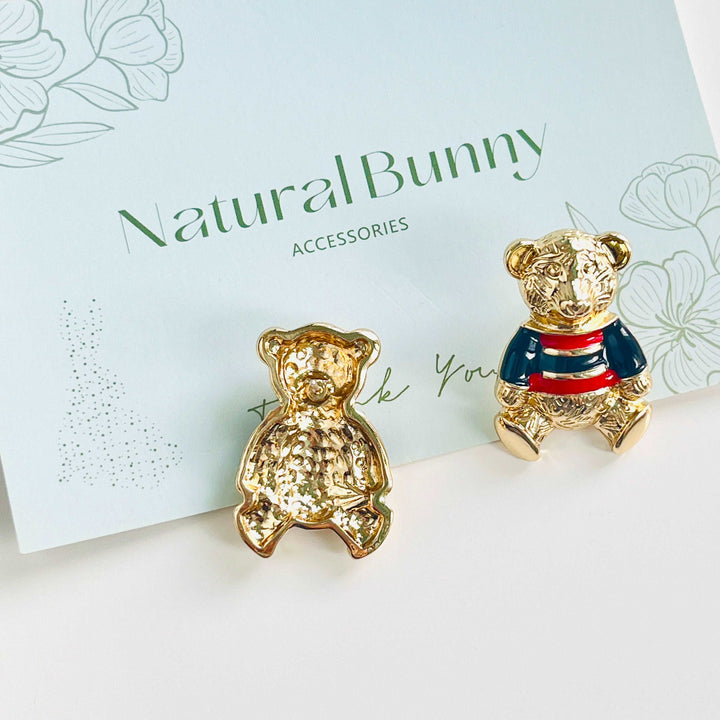 Vintage Teddy Bear Stud Earrings