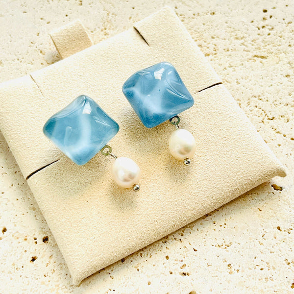 Water Wave Pearl Earrings