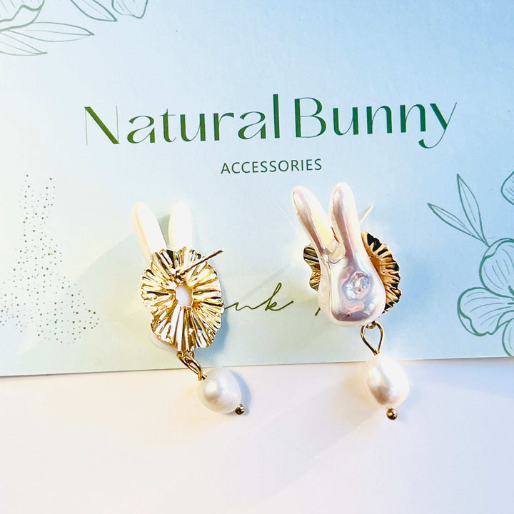 White Rabbit Freshwater Pearl Drop Earrings