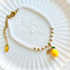 Cute Lemon Charm Beaded Bracelet