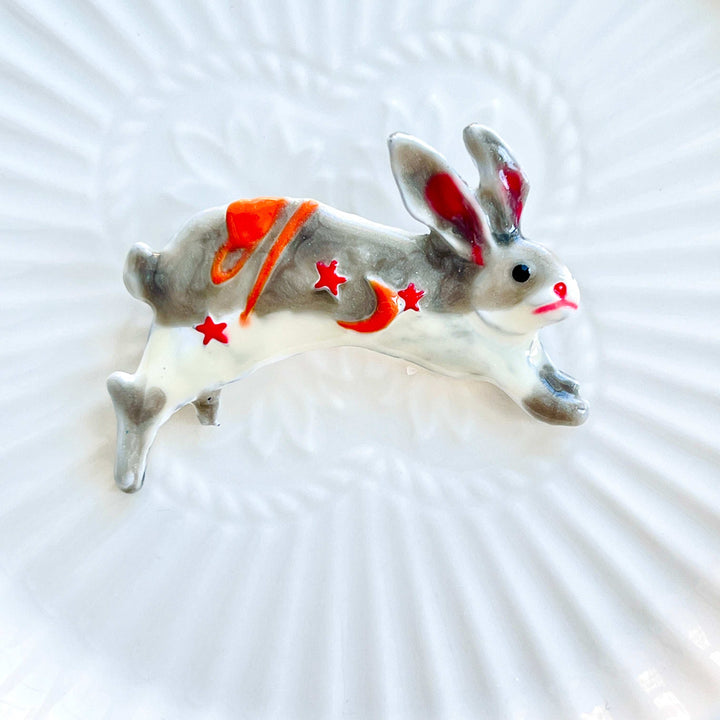 Starry Rabbit Brooch